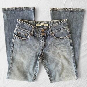 Express blue denim bootcut jeans